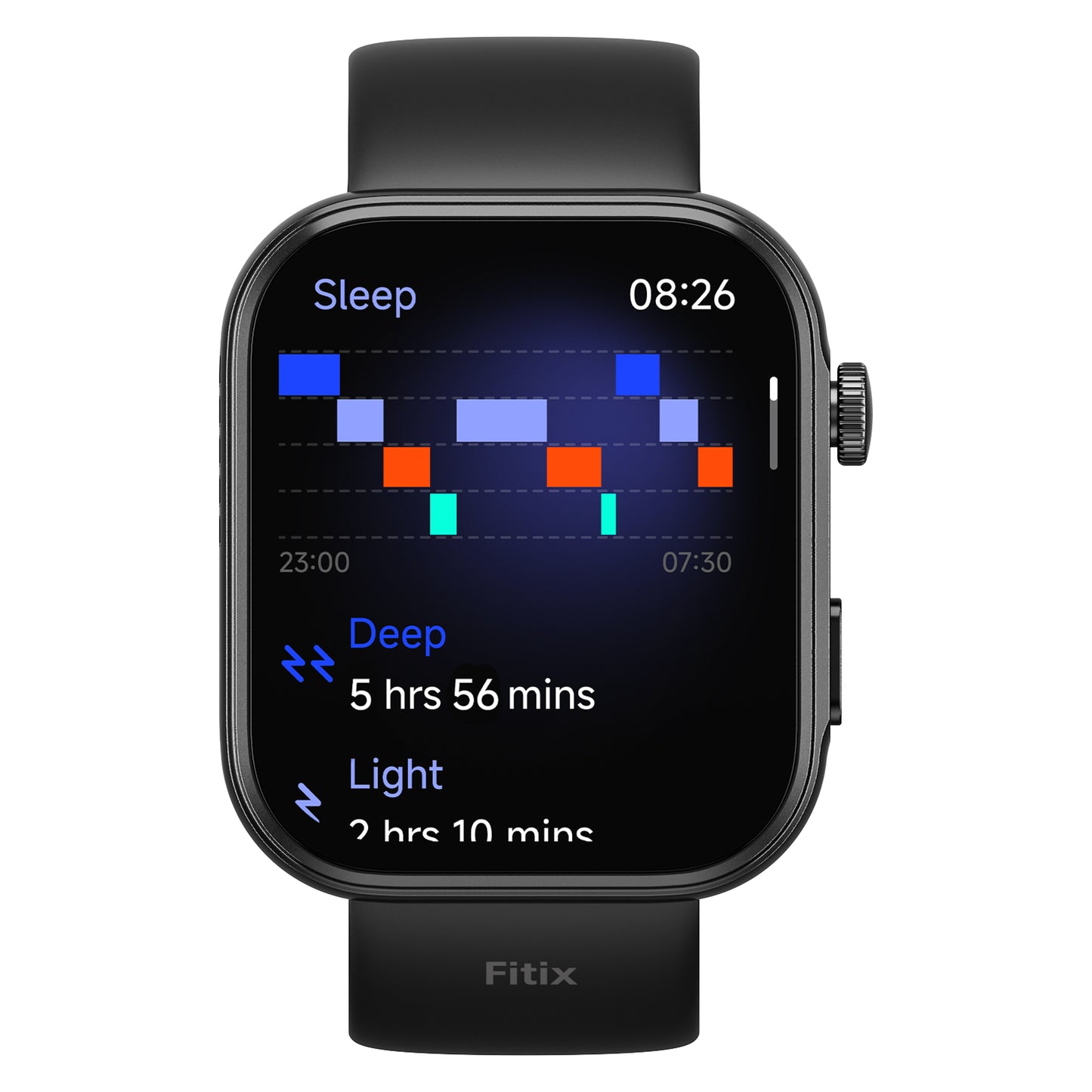 Fitix FT4 Smart watch supports heart rate tracking, blood oxygen tracking, sleep quality statistics, exercise data statistics